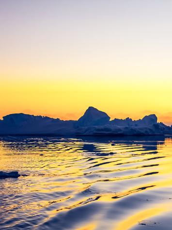 zonsondergang in Antarctica