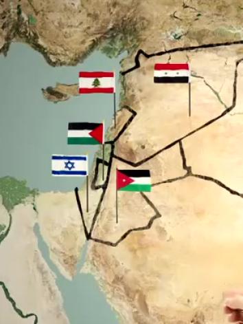 een kaart van het Midden-Oosten