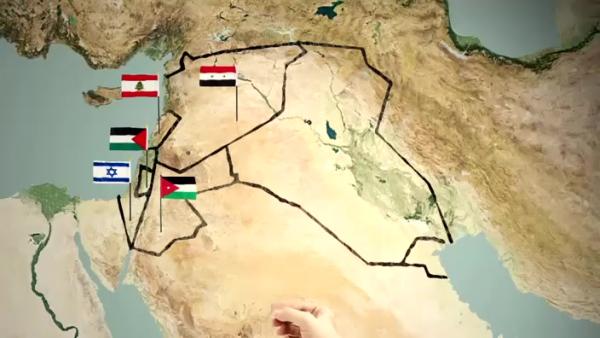 een kaart van het Midden-Oosten