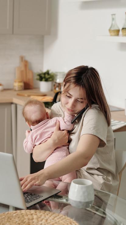 een gestreste moeder