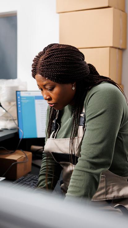 een uitgeputte werknemer