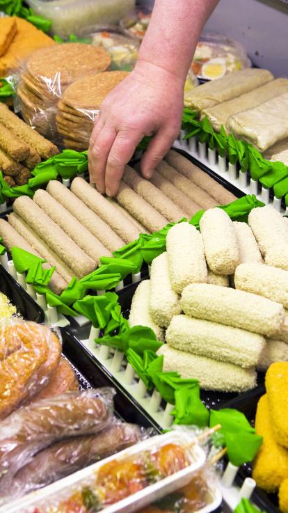 Boter in de supermarkt. 