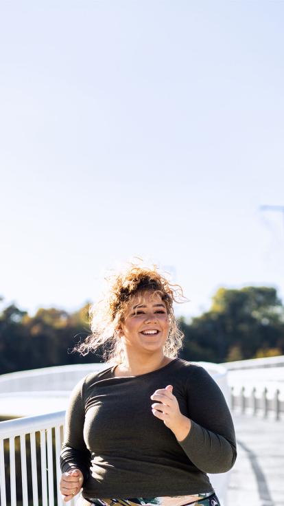 iemand aan het hardlopen