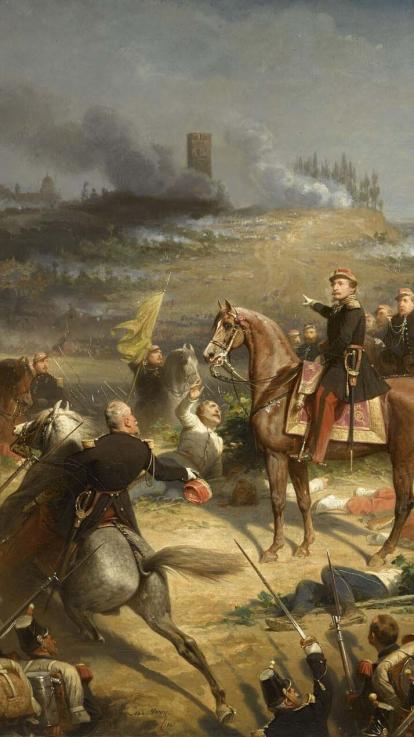 de veldslag in de buurt van Solferino