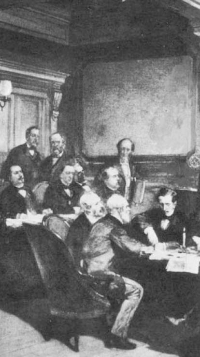 ondertekening van het eerste Verdrag van Genève