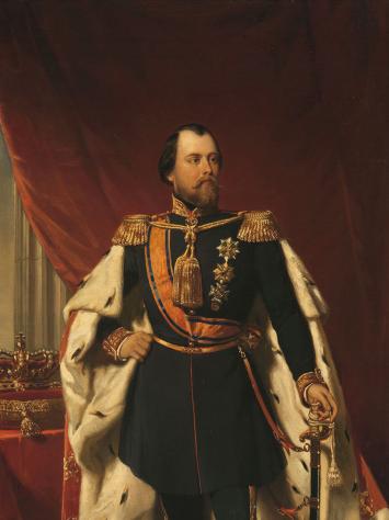 portret van koning Willem III
