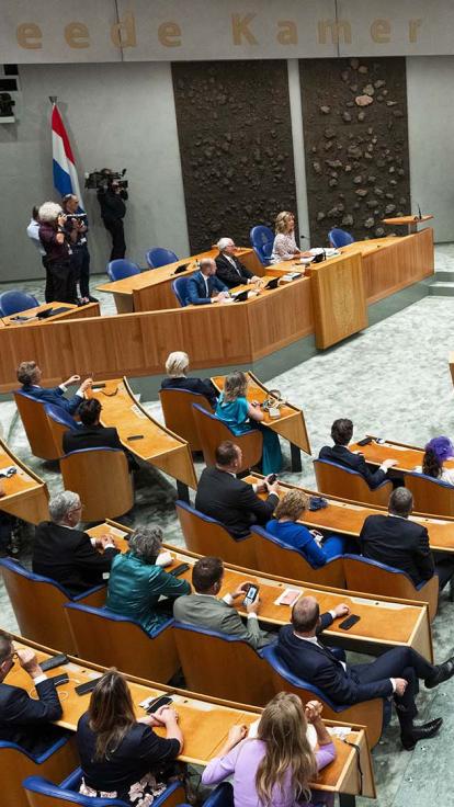 Overzichtsfoto van de Tweede Kamer.