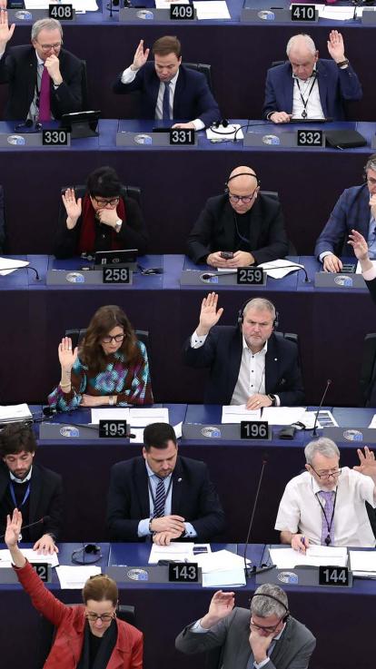 Europarlementariërs stemmen