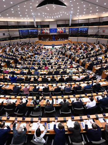 het Europees Parlement in Brussel