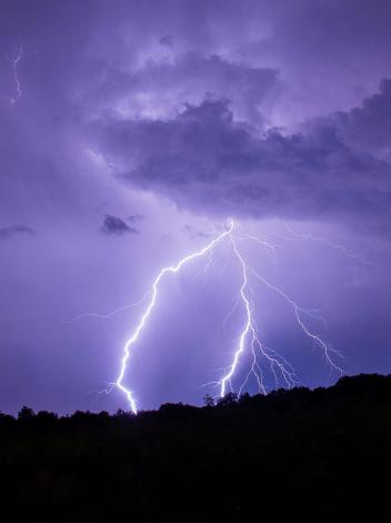 Bliksemflits in de nacht