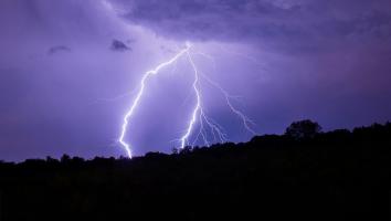 Bliksemflits in de nacht