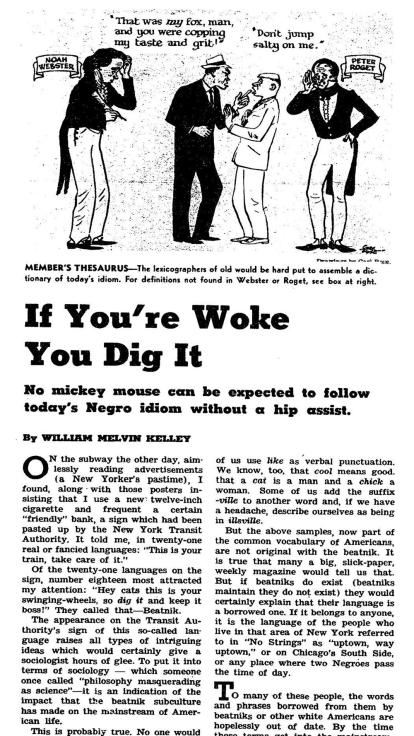 Het artikel 'If You’re Woke You Dig It'