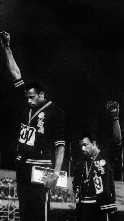 De Black Power-groet bij de Olympische Zomerspelen van 1968 in Mexico-Stad