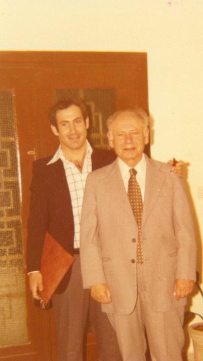 Netanyahu met zijn vader Benzion Netanyahu