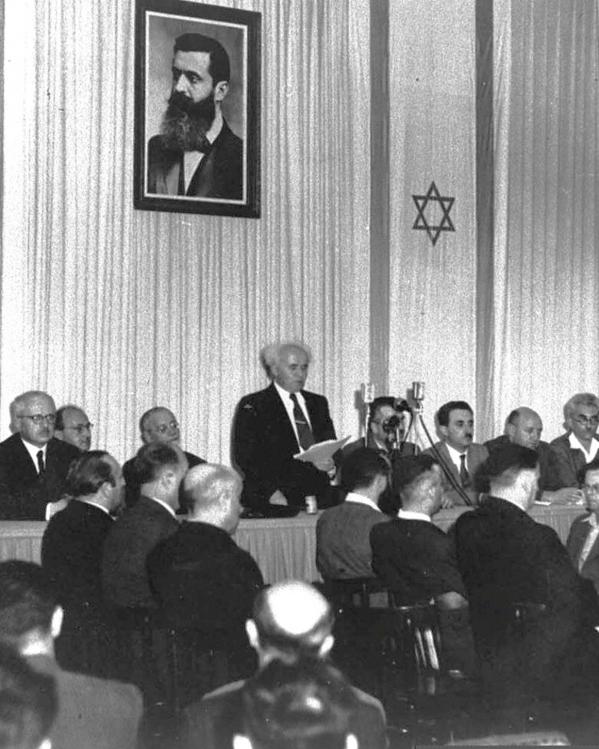 David Ben-Gurion roept de staat Israël uit