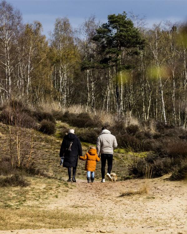 Bezoekers in Nationaal Park De Maasduinen