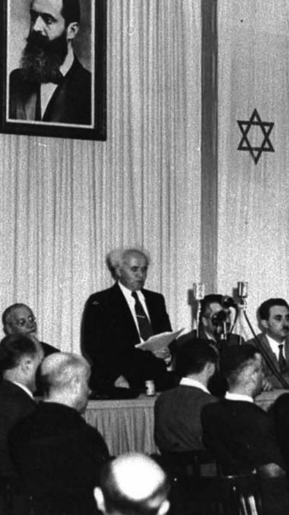 David Ben-Gurion roept de staat Israël uit
