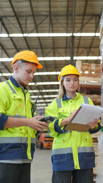 medewerkers in een magazijn