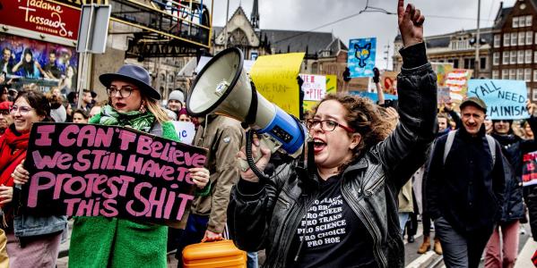 demonstratie tijdens de Women's March