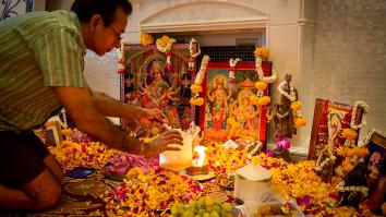 Versiering in huis Diwali