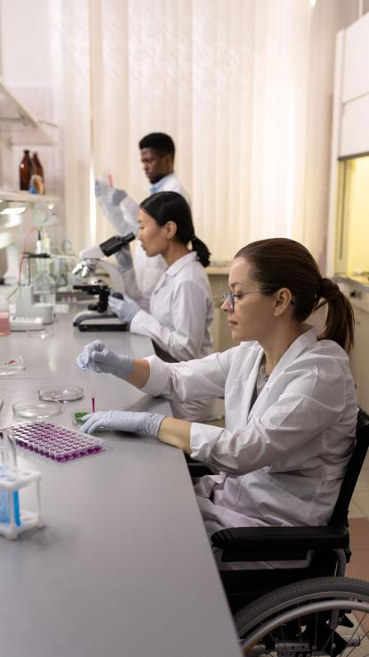 wetenschappers werken in een laboratorium