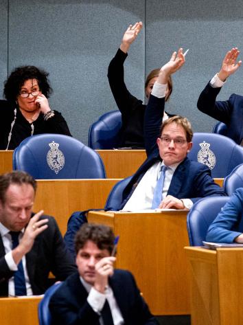 politici stemmen over een wetsvoorstel