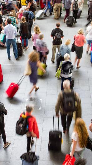 Grote drukte op het vliegveld