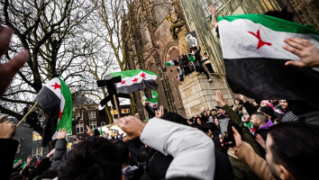 Viering van de val van Syrië