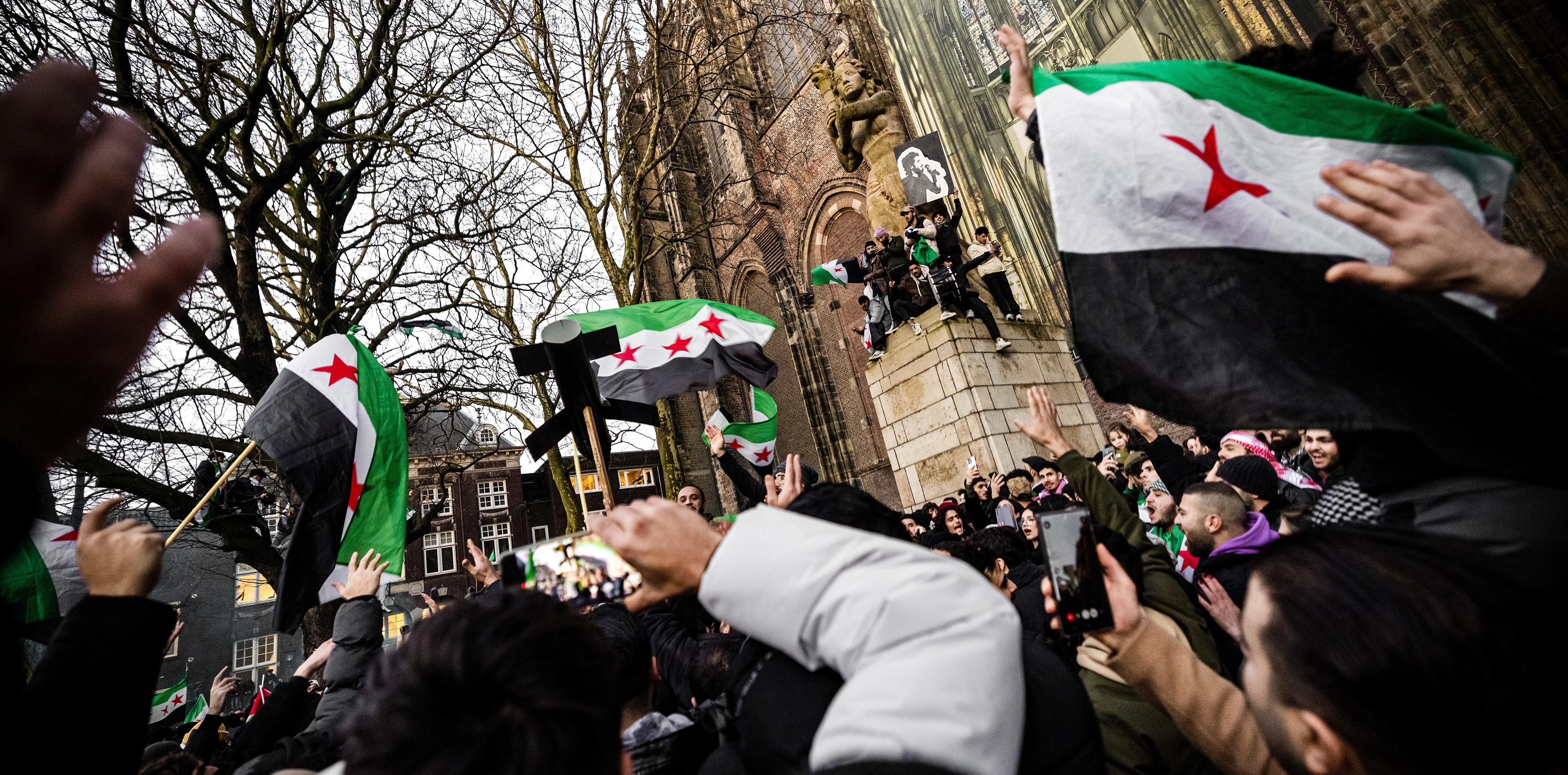 Viering van de val van Syrië