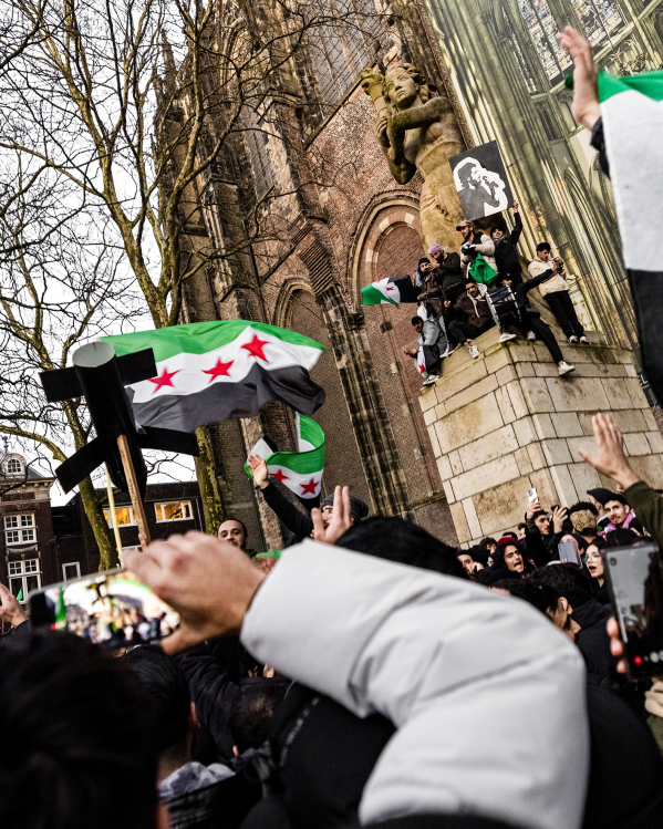 Viering van de val van Syrië