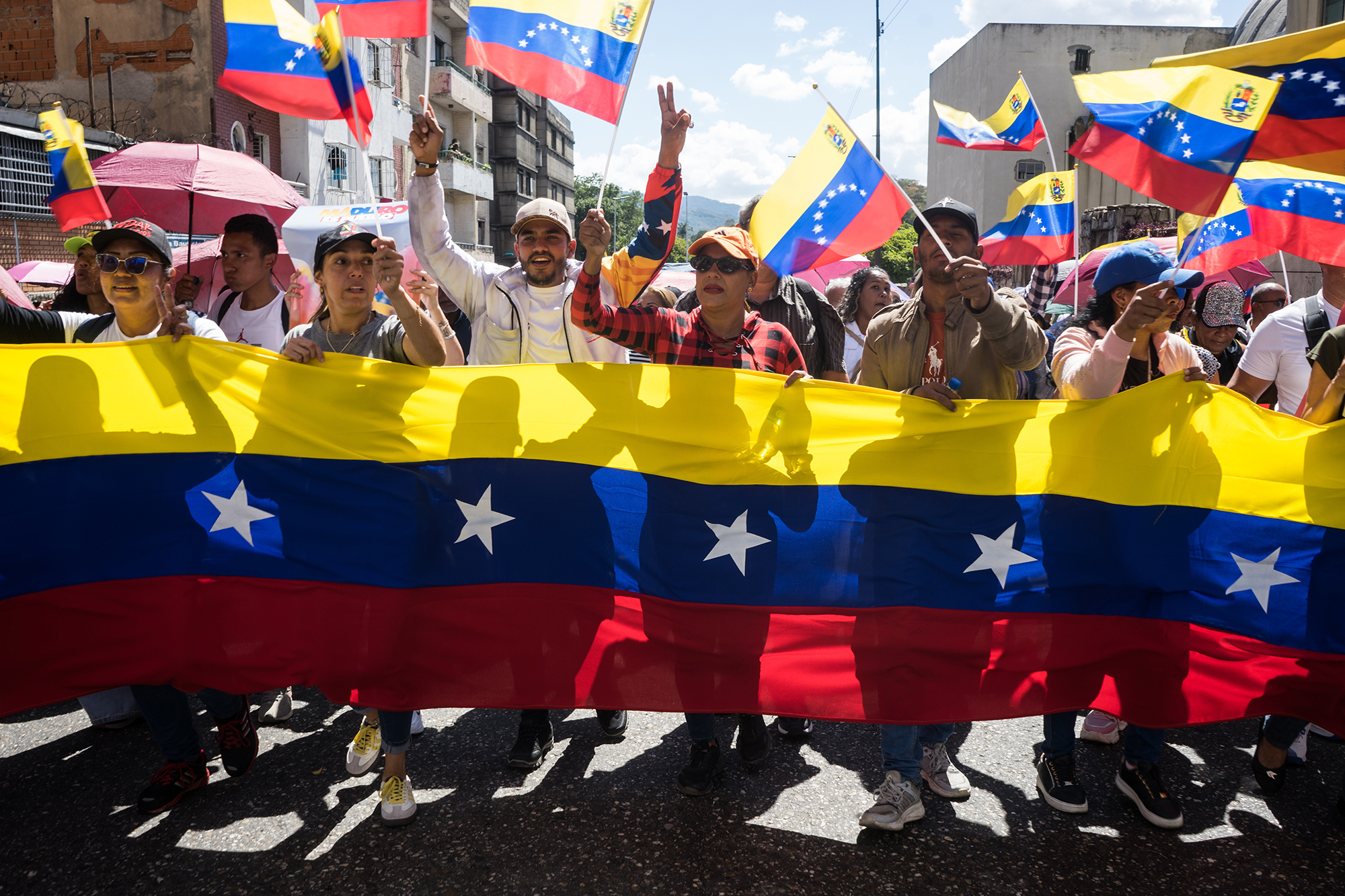 Venezolanen protesteren tegen de gevangenneming van Maduro 