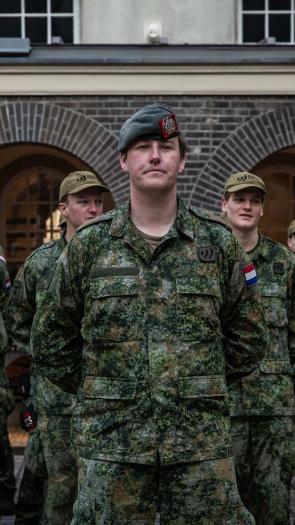 Een groep reservisten staat paraat.