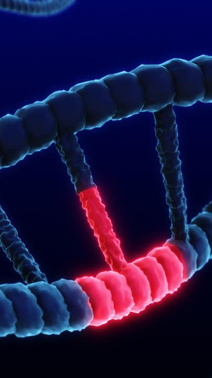 Een cel is aan het muteren.