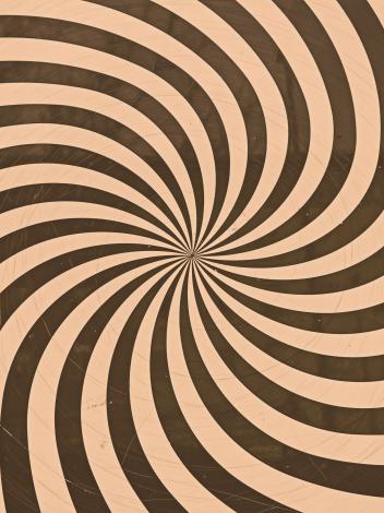 Optische illusie van een zwart-wit spiraal