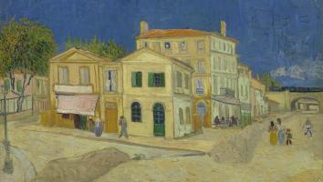 schilderij het gele huis