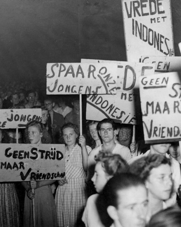 Protest tegen de politioneleacties