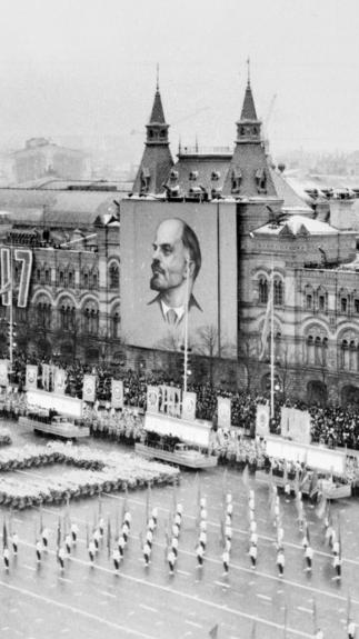militaire parade in de Sovjet-Unie