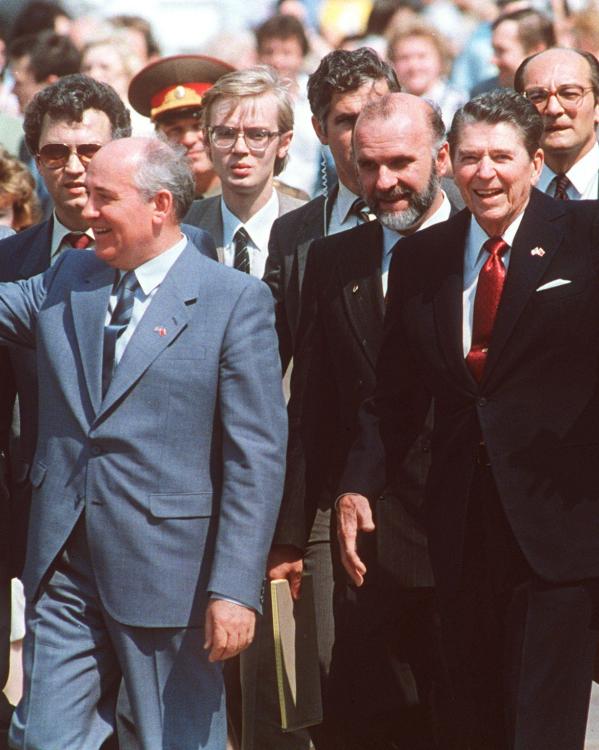 Gorbatsjov en Reagan